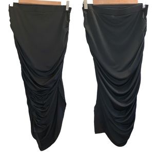 🆕WOT SHEIN Side Ruched Skirt High Low on Sides
